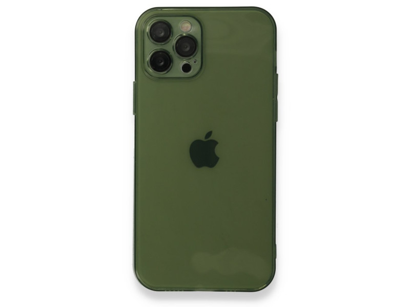 Newface iPhone 12 Pro Max Kılıf Fly Lens Silikon - Yeşil