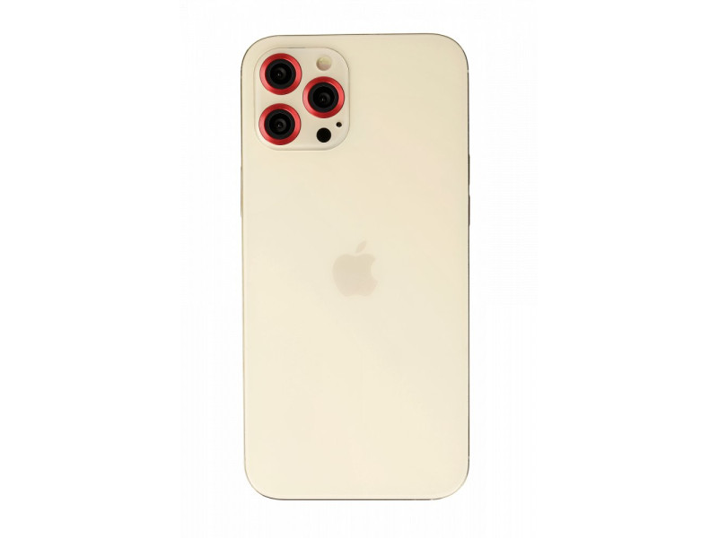 Newface iPhone 12 Pro Max Metal Kamera Lens - Kırmızı