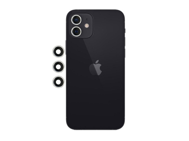 Newface iPhone 12 Shine Kamera Lens - Gümüş