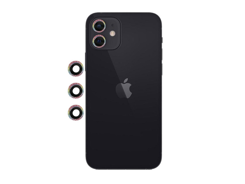 Newface iPhone 12 Shine Kamera Lens - Rainbow