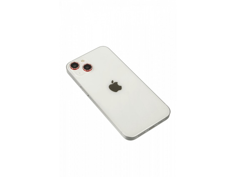 Newface iPhone 13 Mini Diamond Kamera Lens - Kırmızı