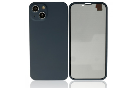 Newface iPhone 13 Kılıf 360 Hayalet Full Body Silikon Kapak - Açık Mavi
