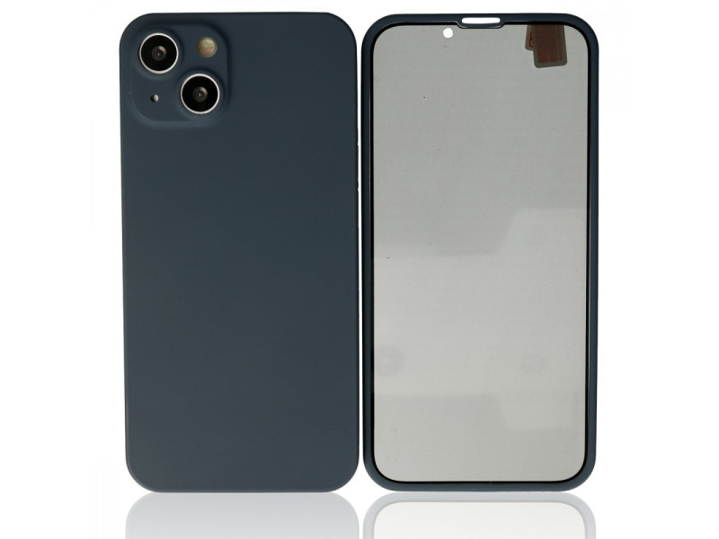 Newface iPhone 13 Kılıf 360 Hayalet Full Body Silikon Kapak - Açık Mavi