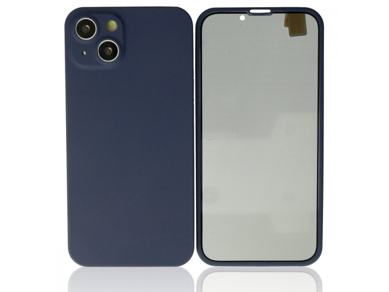 Newface iPhone 13 Kılıf 360 Hayalet Full Body Silikon Kapak - Mavi