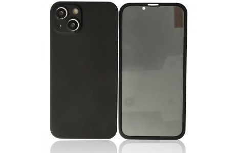 Newface iPhone 13 Kılıf 360 Hayalet Full Body Silikon Kapak - Siyah