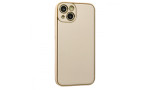 Newface iPhone 13 Kılıf Coco Deri Silikon Kapak - Gold