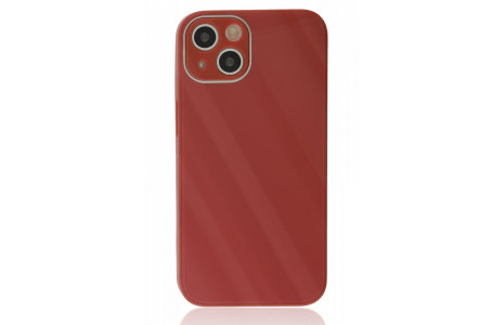 Newface iPhone 13 Kılıf Glass Kapak - Bordo