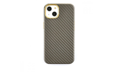 Newface iPhone 13 Kılıf Hibrit Karbon Silikon - Gri