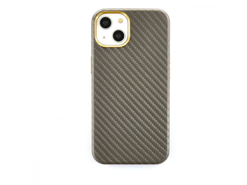 Newface iPhone 13 Kılıf Hibrit Karbon Silikon - Gri