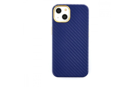 Newface iPhone 13 Kılıf Hibrit Karbon Silikon - Mavi