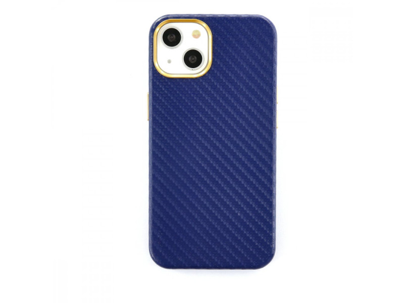 Newface iPhone 13 Kılıf Hibrit Karbon Silikon - Mavi