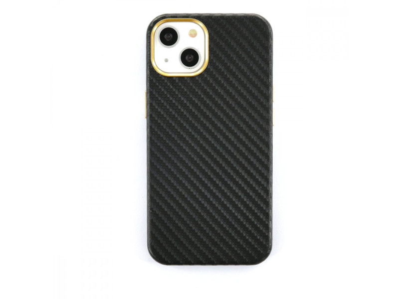 Newface iPhone 13 Kılıf Hibrit Karbon Silikon - Siyah