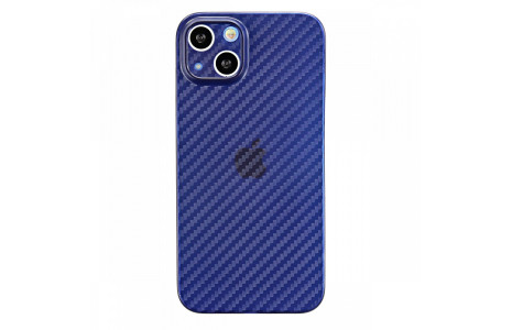 Newface iPhone 13 Kılıf Karbon PP Silikon - Mavi