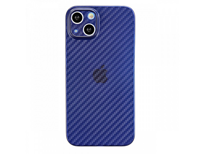 Newface iPhone 13 Kılıf Karbon PP Silikon - Mavi