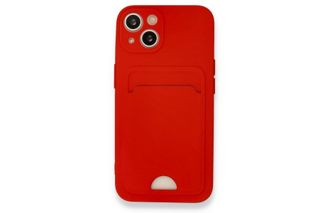 Newface iPhone 13 Kılıf Kelvin Kartvizitli Silikon - Kırmızı