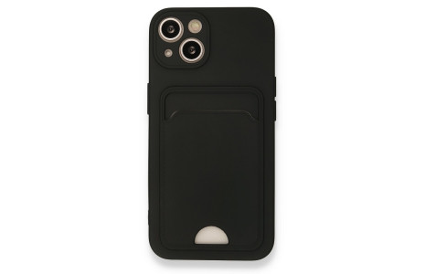 Newface iPhone 13 Kılıf Kelvin Kartvizitli Silikon - Siyah