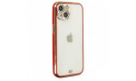 Newface iPhone 13 Kılıf Liva Taşlı Silikon - Kırmızı