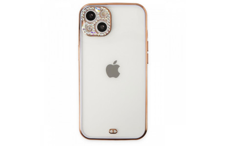 Newface iPhone 13 Kılıf Liva Taşlı Silikon - Mor