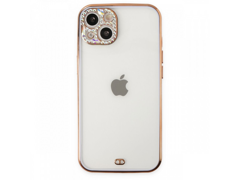 Newface iPhone 13 Kılıf Liva Taşlı Silikon - Mor