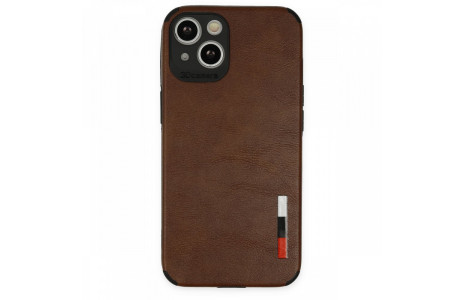 Newface iPhone 13 Kılıf Loop Deri Silikon - Kahverengi