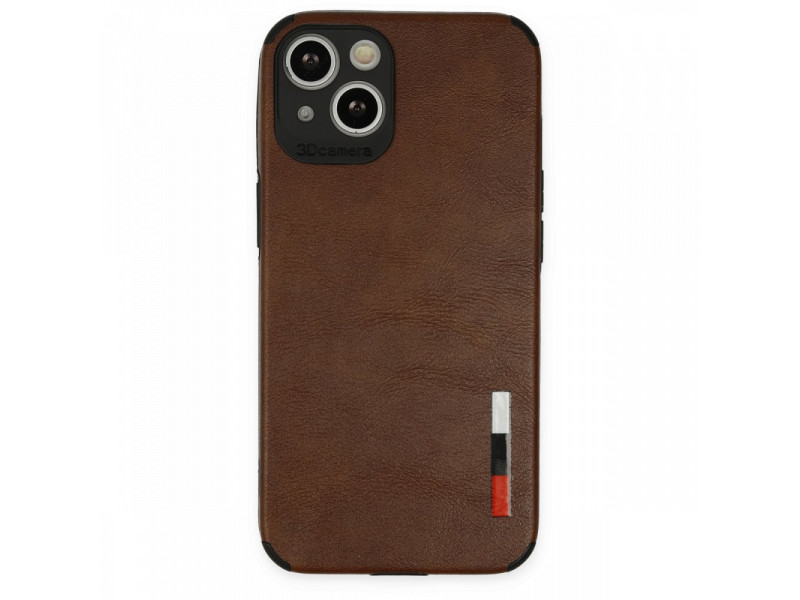 Newface iPhone 13 Kılıf Loop Deri Silikon - Kahverengi
