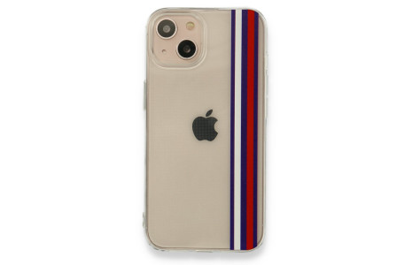 Newface iPhone 13 Kılıf Prime Silikon - Beyaz-Kırmızı