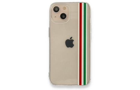 Newface iPhone 13 Kılıf Prime Silikon - Kırmızı-Yeşil