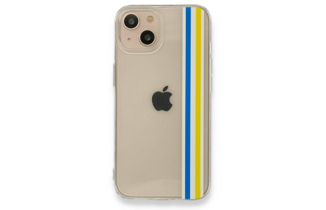 Newface iPhone 13 Kılıf Prime Silikon - Mavi-Sarı