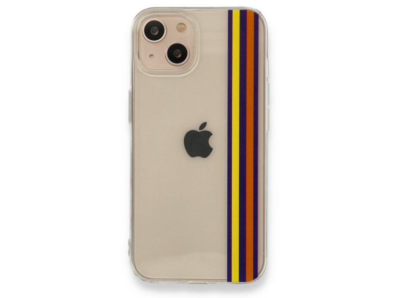 Newface iPhone 13 Kılıf Prime Silikon - Sarı-Turuncu