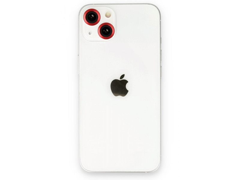 Newface iPhone 13 Mini Metal Kamera Lens - Kırmızı