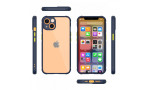 Newface iPhone 13 Mini Kılıf Miami Şeffaf Silikon - Lacivert