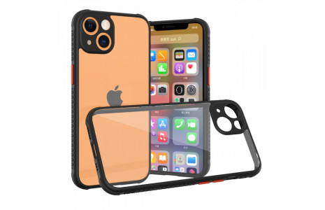 Newface iPhone 13 Mini Kılıf Miami Şeffaf Silikon - Siyah