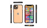 Newface iPhone 13 Mini Kılıf Miami Şeffaf Silikon - Siyah