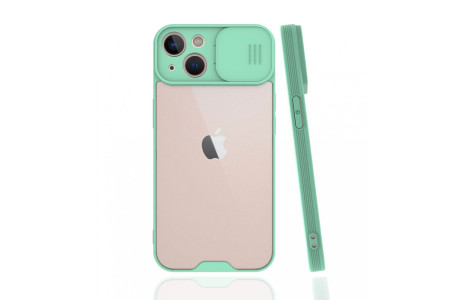 Newface iPhone 13 Mini Kılıf Platin Kamera Koruma Silikon - Açık Yeşil