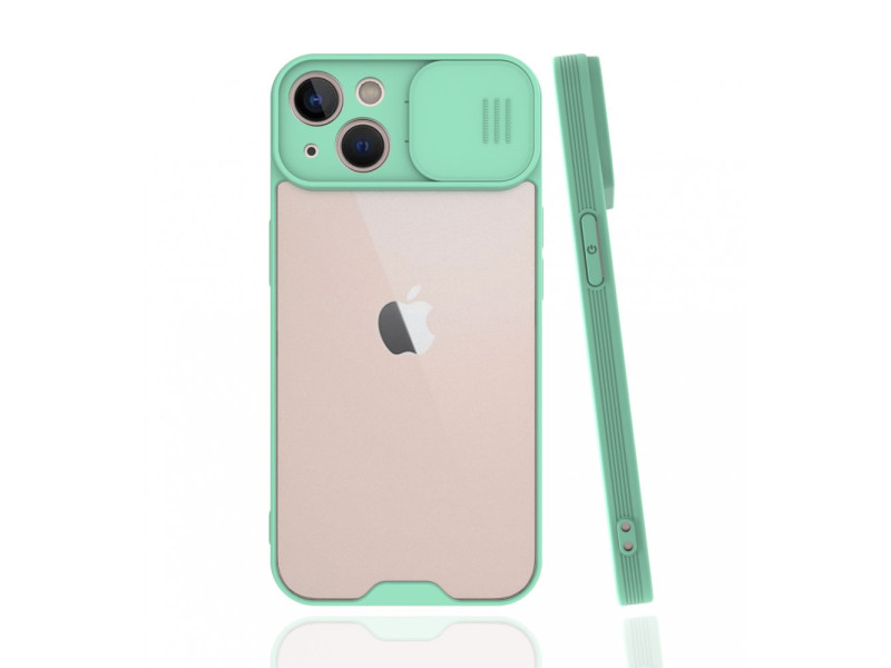 Newface iPhone 13 Mini Kılıf Platin Kamera Koruma Silikon - Açık Yeşil