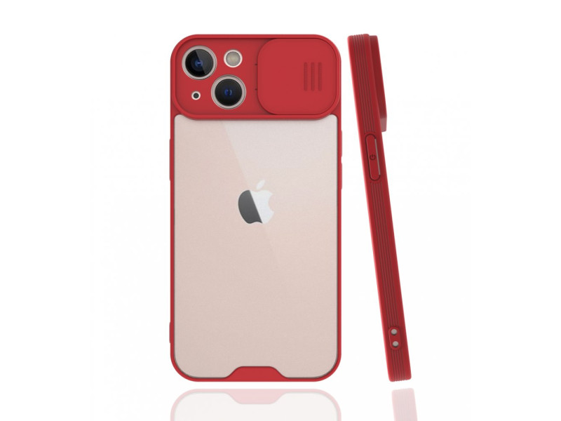 Newface iPhone 13 Mini Kılıf Platin Kamera Koruma Silikon - Kırmızı