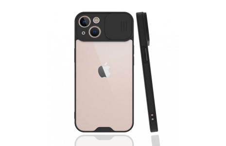 Newface iPhone 13 Mini Kılıf Platin Kamera Koruma Silikon - Siyah