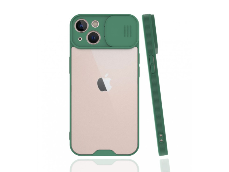 Newface iPhone 13 Mini Kılıf Platin Kamera Koruma Silikon - Yeşil