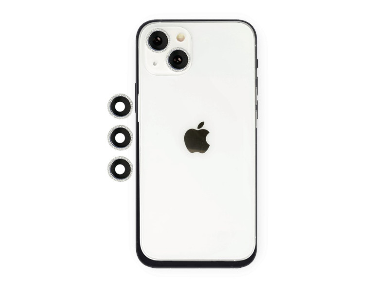 Newface iPhone 13 Mini Shine Kamera Lens - Gümüş