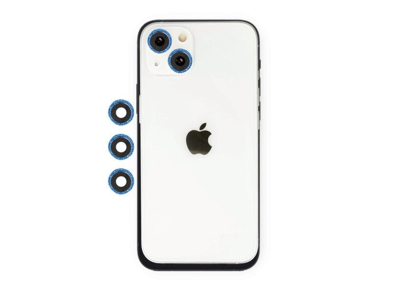 Newface iPhone 13 Mini Shine Kamera Lens - Mavi