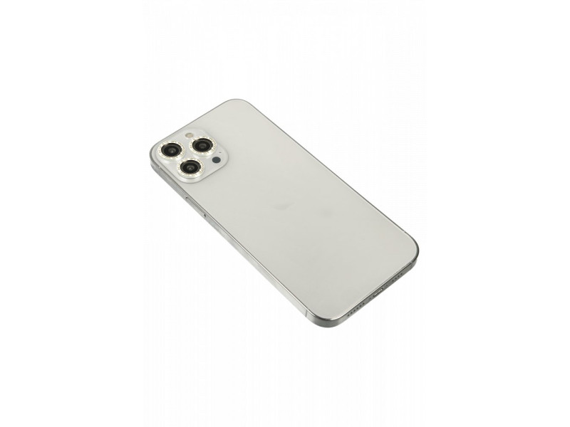 Newface iPhone 13 Pro Max Diamond Kamera Lens - Gümüş