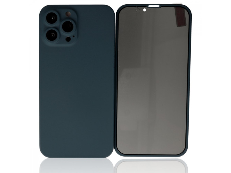 Newface iPhone 13 Pro Kılıf 360 Hayalet Full Body Silikon Kapak - Açık Mavi