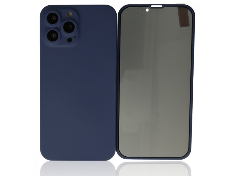Newface iPhone 13 Pro Kılıf 360 Hayalet Full Body Silikon Kapak - Mavi