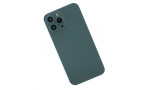 Newface iPhone 13 Pro Kılıf 360 Mat Full Body Silikon Kapak - Koyu Yeşil