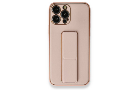 Newface iPhone 13 Pro Kılıf Coco Deri Standlı Kapak - Pembe