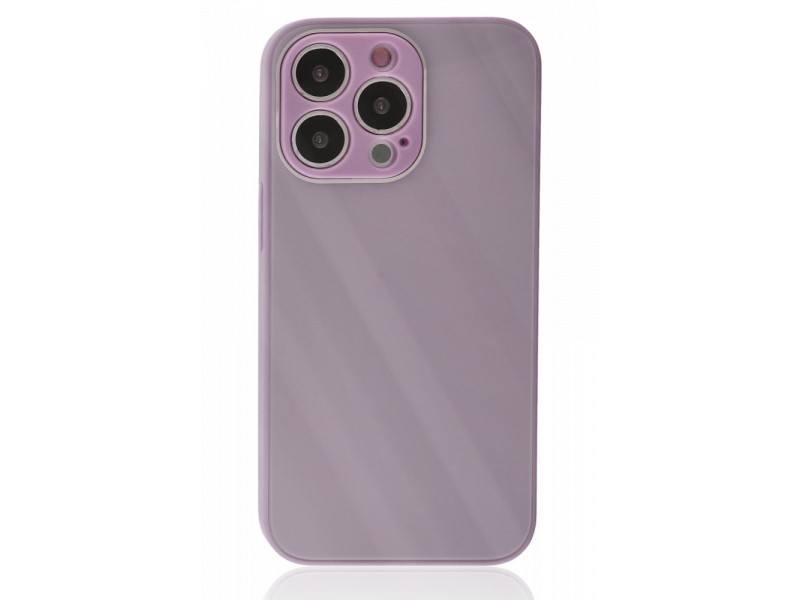 Newface iPhone 13 Pro Kılıf Glass Kapak - Mor