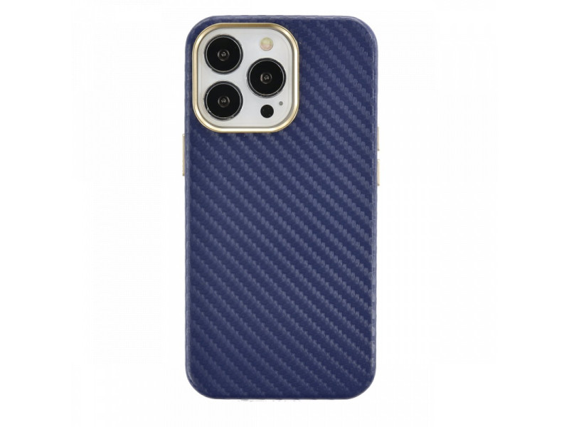 Newface iPhone 13 Pro Kılıf Hibrit Karbon Silikon - Mavi