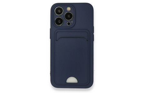 Newface iPhone 13 Pro Kılıf Kelvin Kartvizitli Silikon - Lacivert