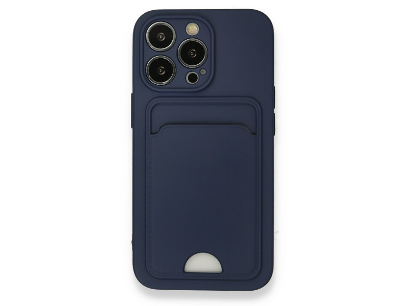 Newface iPhone 13 Pro Kılıf Kelvin Kartvizitli Silikon - Lacivert