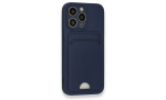 Newface iPhone 13 Pro Kılıf Kelvin Kartvizitli Silikon - Lacivert